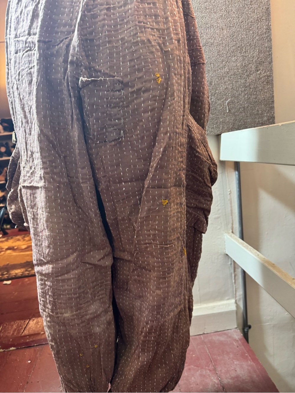 Kantha Bae like Textured Cargo Harem Pants - Casual Drawstring Trousers - Picture 5 of 6
